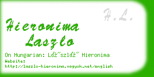 hieronima laszlo business card